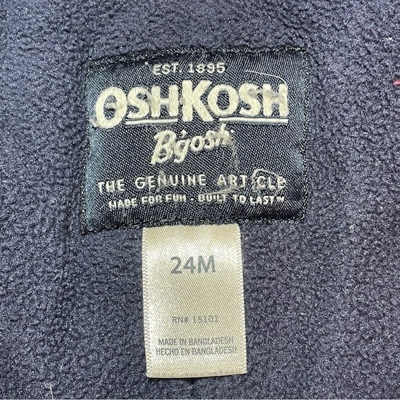 Osh Kosh B’gosh Jacket Boys Size 24M Full Zip Hooded - Picture 4 of 7